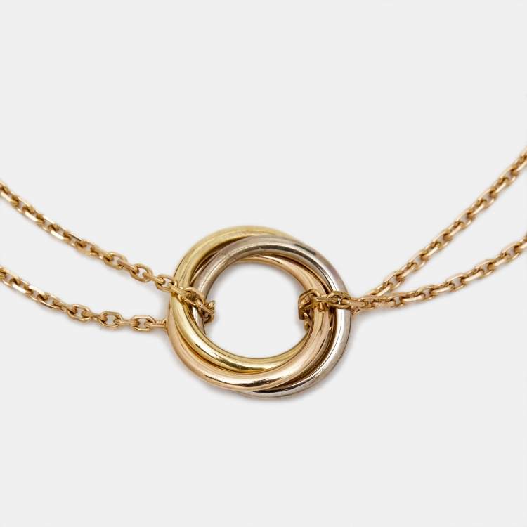 Pre Owned Cartier Trinity 18k Three Tone Gold Bracelet