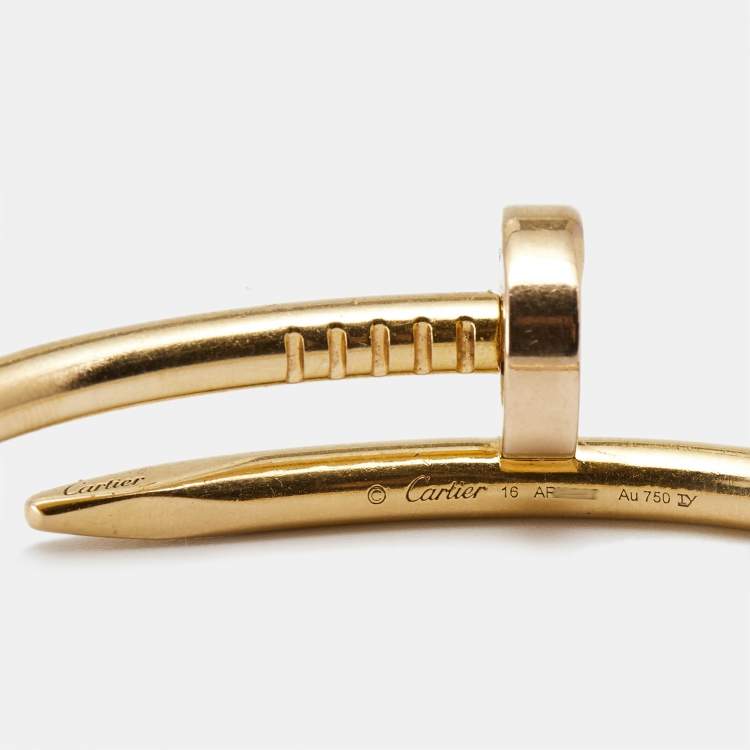 مملوكة مسبقًا Cartier Juste Un Clou 18k Yellow Gold Bracelet 16