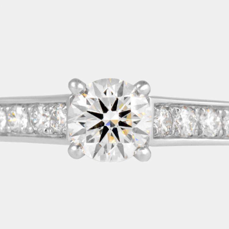 Pre Owned Cartier 1895 Solitaire Platinum Diamond Ring EU 56