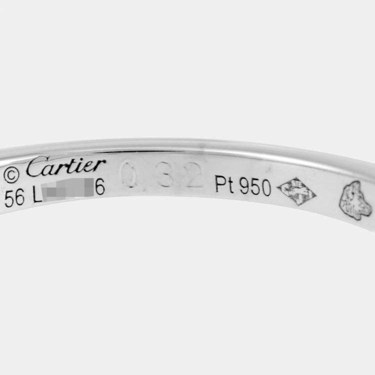 Pre Owned Cartier 1895 Solitaire Platinum Diamond Ring EU 56