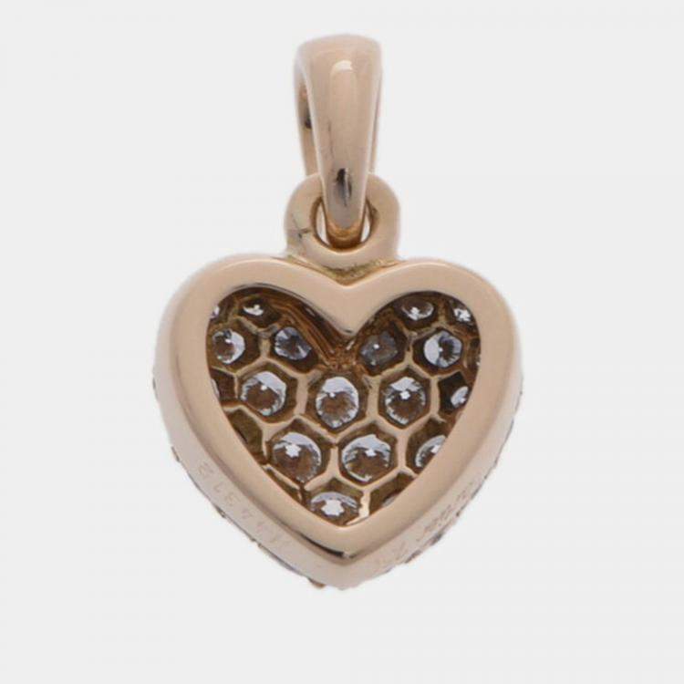Pre Owned Cartier Hearts 18K Yellow Gold Diamond Charms and Pendants