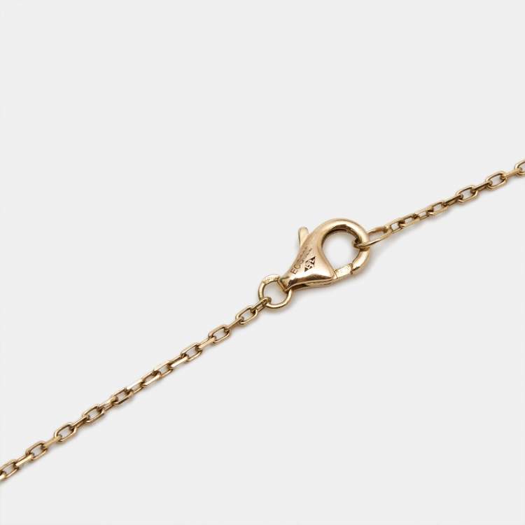 مملوكة مسبقًا Cartier Logo Diamond 18k Rose Gold Necklace