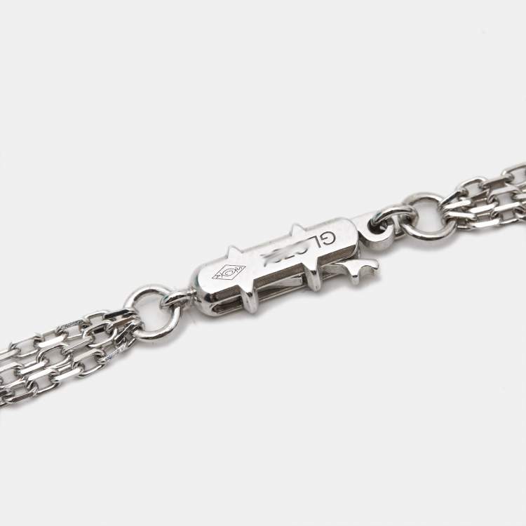 Pre Owned Cartier Trinity Diamond Ceramic 18k White Gold Very Large Model Necklace