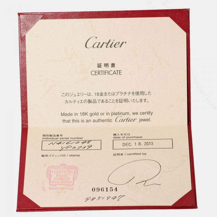 Pre Owned Cartier Solitaire 1895 Platinum Diamond Ring EU 48