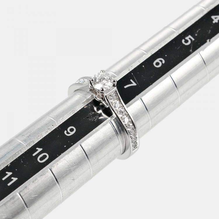 Pre Owned Cartier Solitaire 1895 Platinum Diamond Ring EU 48