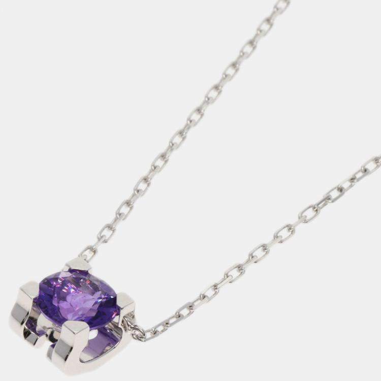 Cartier C De Cartier 18K White Gold Amethyst Necklace Cartier TLC