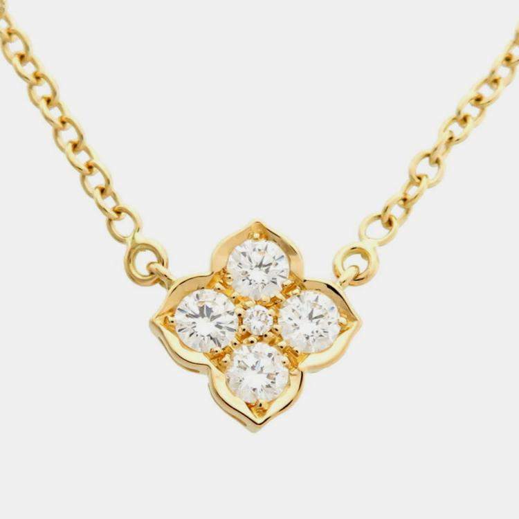 Pre Owned Cartier Vintage 18K Yellow Gold Diamond Necklace