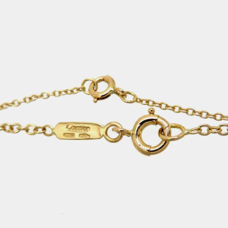 Pre Owned Cartier Vintage 18K Yellow Gold Diamond Necklace