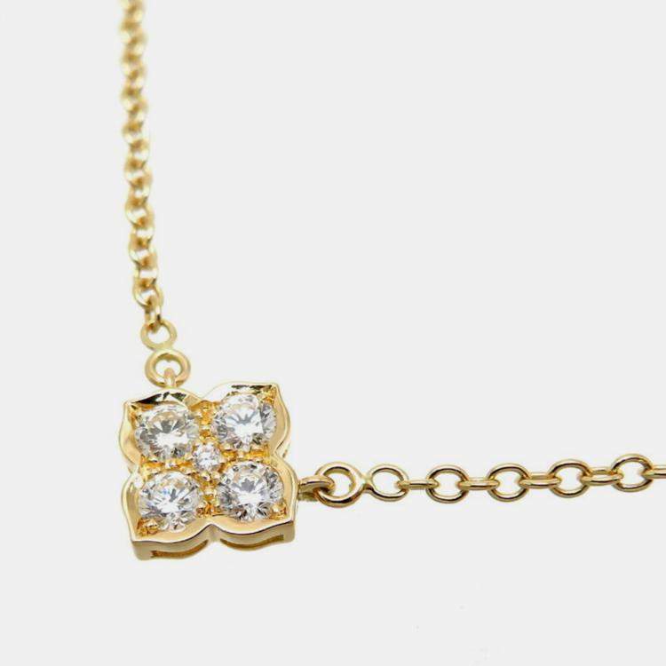 Pre Owned Cartier Vintage 18K Yellow Gold Diamond Necklace