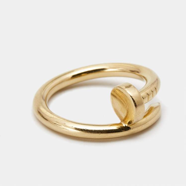 Pre Owned Cartier Juste Un Clou 18K Yellow Gold Ring Size 57
