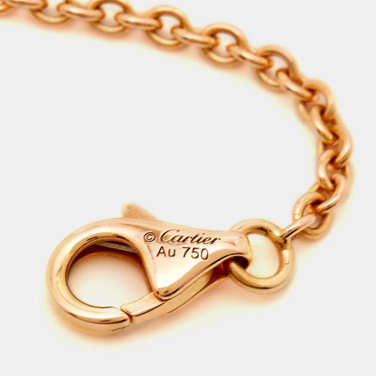Pre Owned Cartier Love Interlocking Loops 18k Rose Gold Bracelet