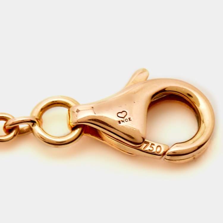 Pre Owned Cartier Love Interlocking Loops 18k Rose Gold Bracelet