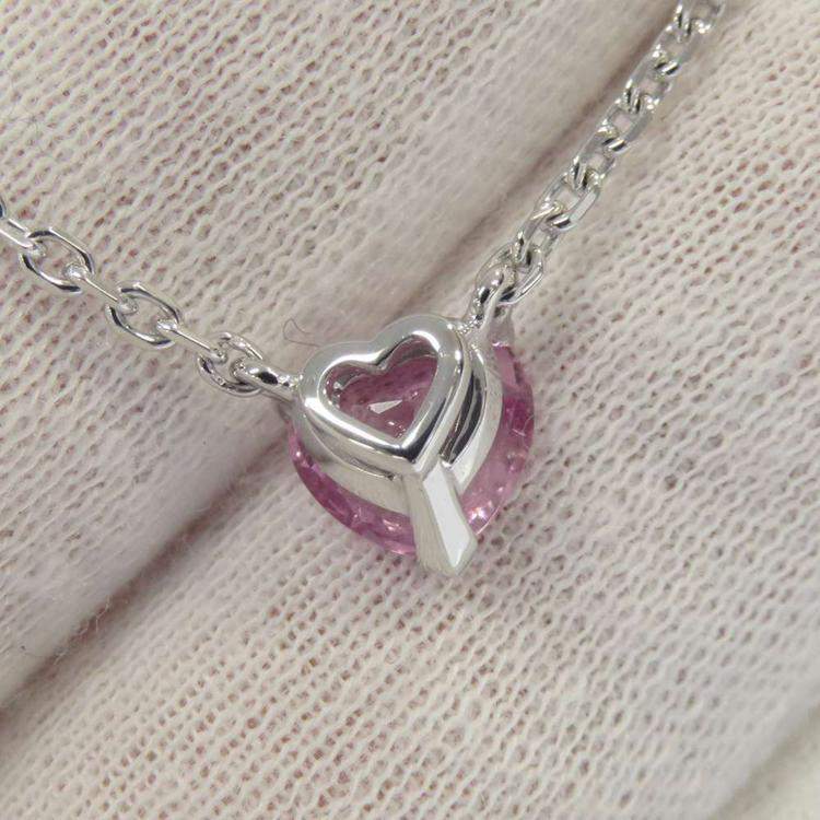 مملوكة مسبقًا Cartier Heart 18K  White Gold Sapphire Necklace