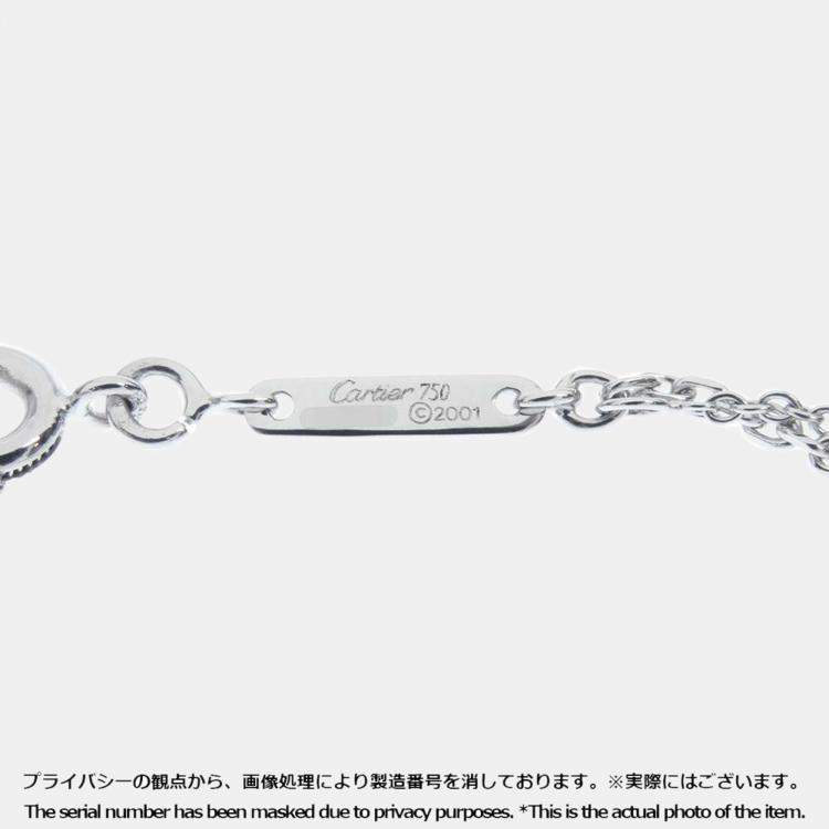 مملوكة مسبقًا Cartier Heart 18K  White Gold Sapphire Necklace
