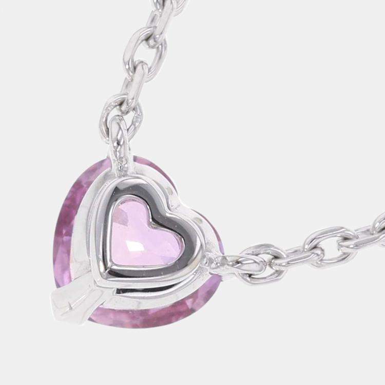 مملوكة مسبقًا Cartier Heart 18K  White Gold Sapphire Necklace