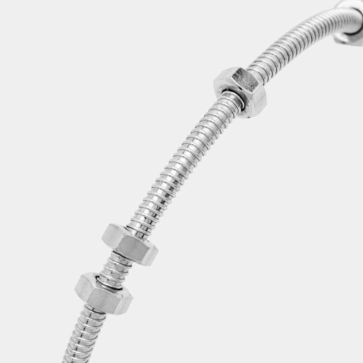 Pre Owned Cartier Ecrou de Cartier 18K White Gold Bracelet 20