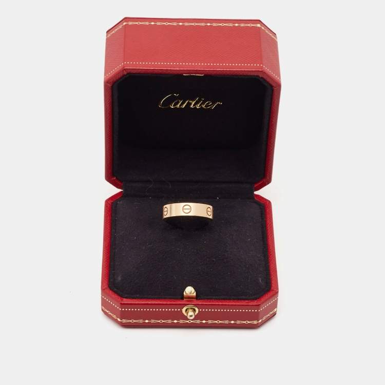 Pre Owned Cartier Love 18k Rose Gold Ring Size 59