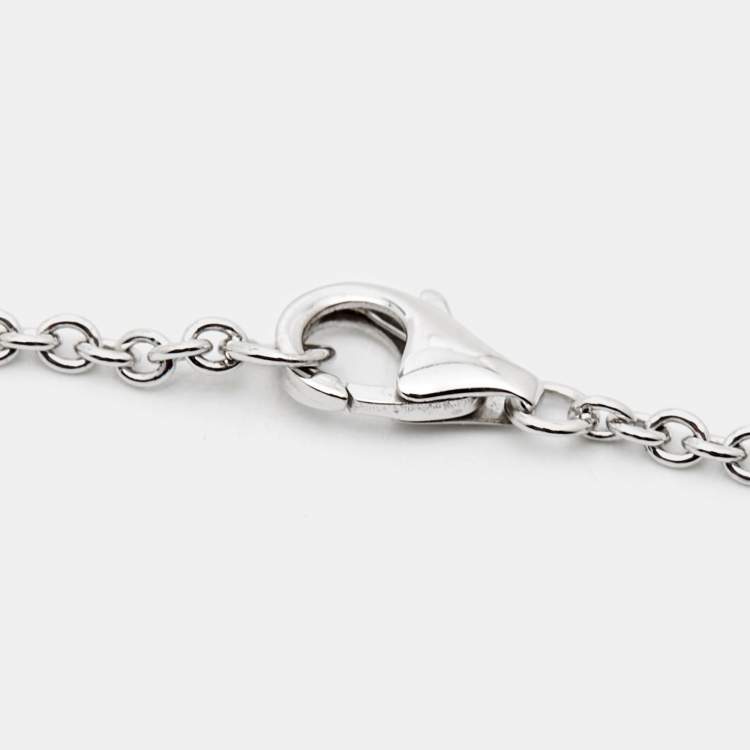Pre Owned Cartier Love Interlocking Loops 18k White Gold Bracelet
