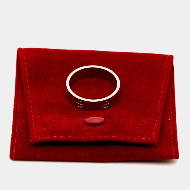 Pre Owned Cartier Love Platinum Ring Size 64