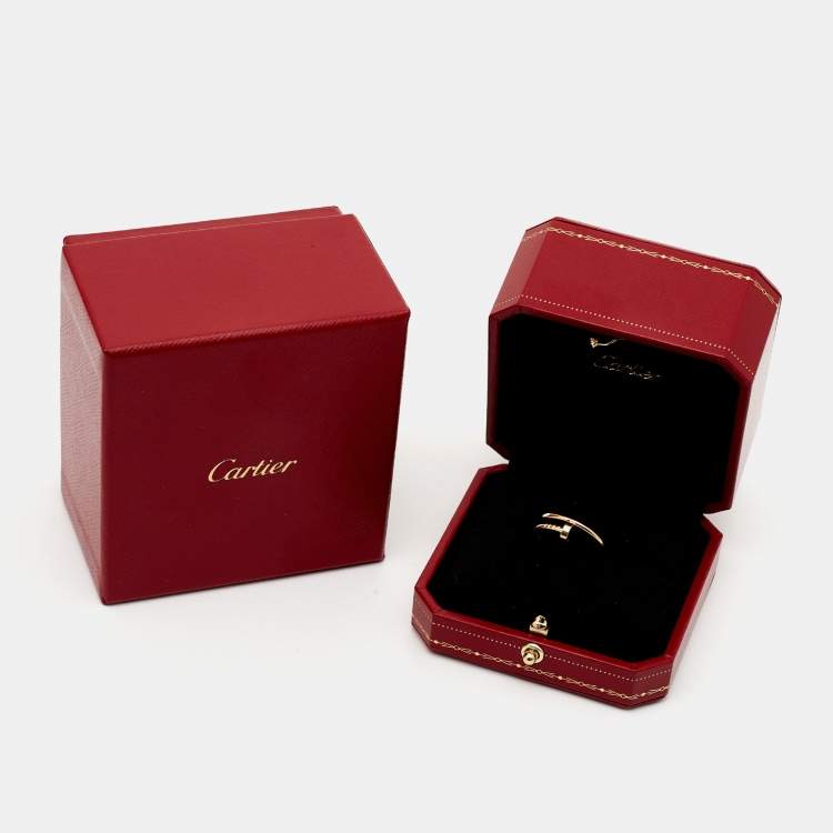 Pre Owned Cartier Juste Un Clou 18k Yellow Gold Small Model Ring Size 53