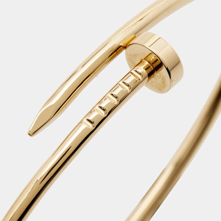 Pre Owned Cartier Juste Un Clou 18k Yellow Gold Small Model Bracelet 16