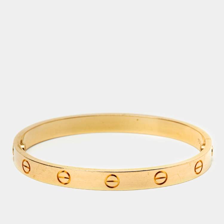 Pre Owned Cartier Love 18K Yellow Gold Bracelet 17