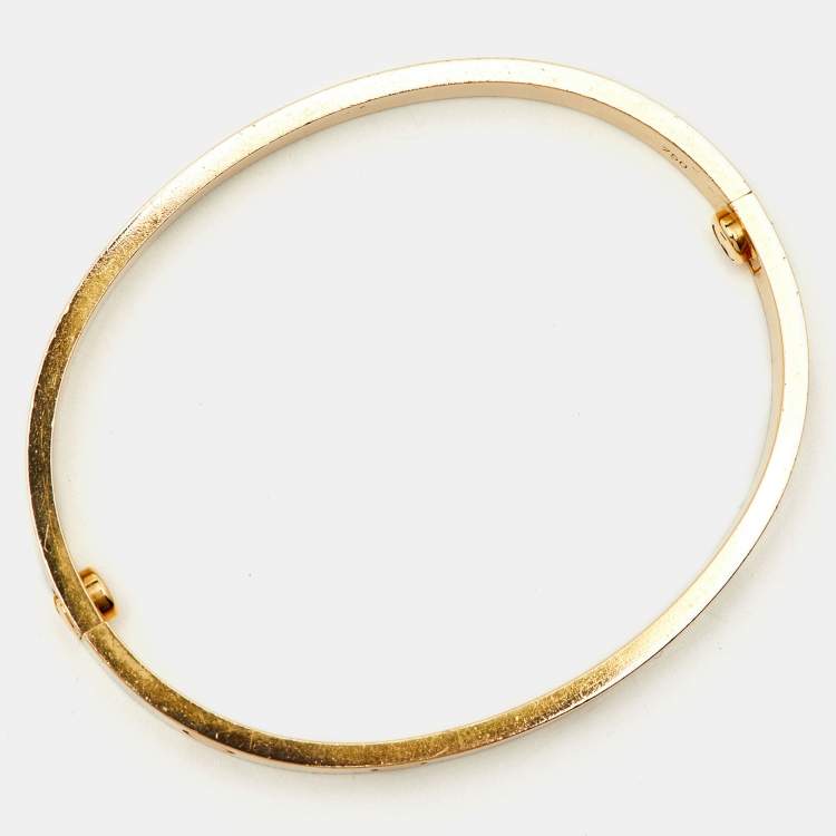 Pre Owned Cartier Love 18K Yellow Gold Bracelet 17