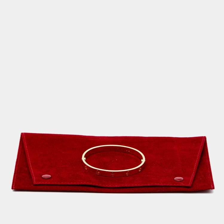 Pre Owned Cartier Love 18K Yellow Gold Bracelet 17