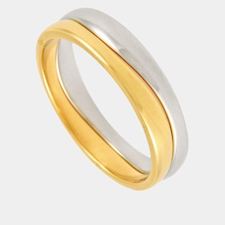 Cartier 18K Yellow Gold and 18K White Gold Love Me Stacking Band