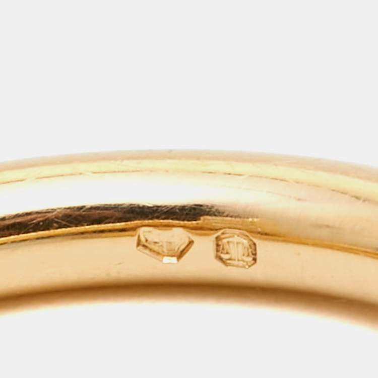 مملوكة مسبقًا Cartier Juste Un Clou Diamond 18k Yellow Gold Ring Size 51