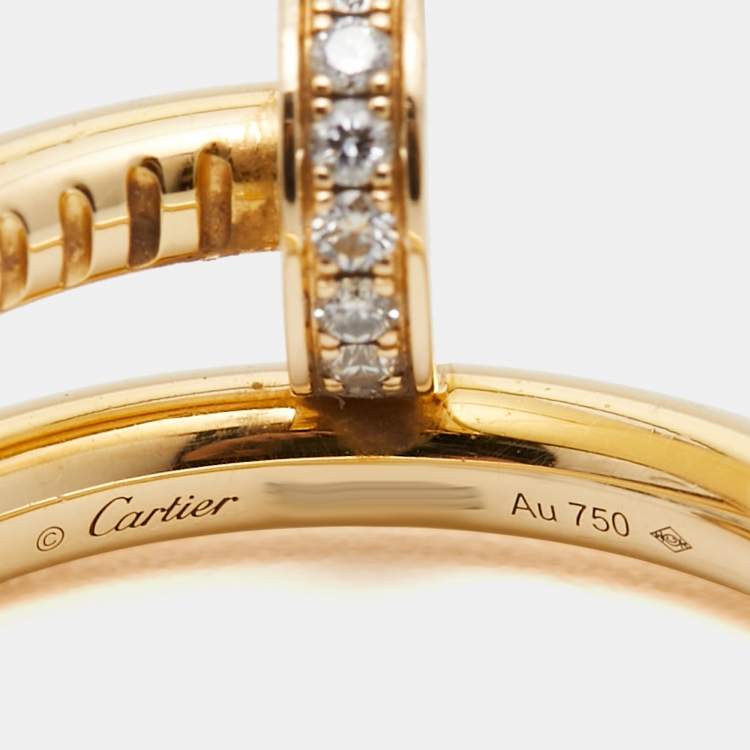 مملوكة مسبقًا Cartier Juste Un Clou Diamond 18k Yellow Gold Ring Size 51