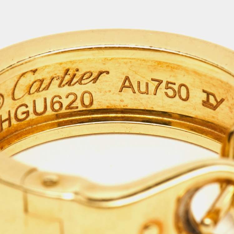 Pre Owned Cartier Love 18K Yellow Gold Hoop Earrings