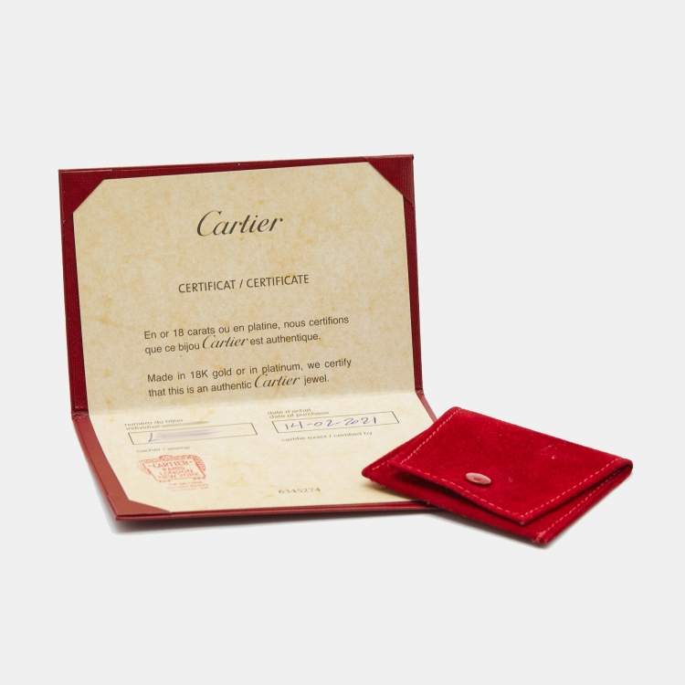 Pre Owned Cartier Love Diamond 18k Rose Gold Necklace