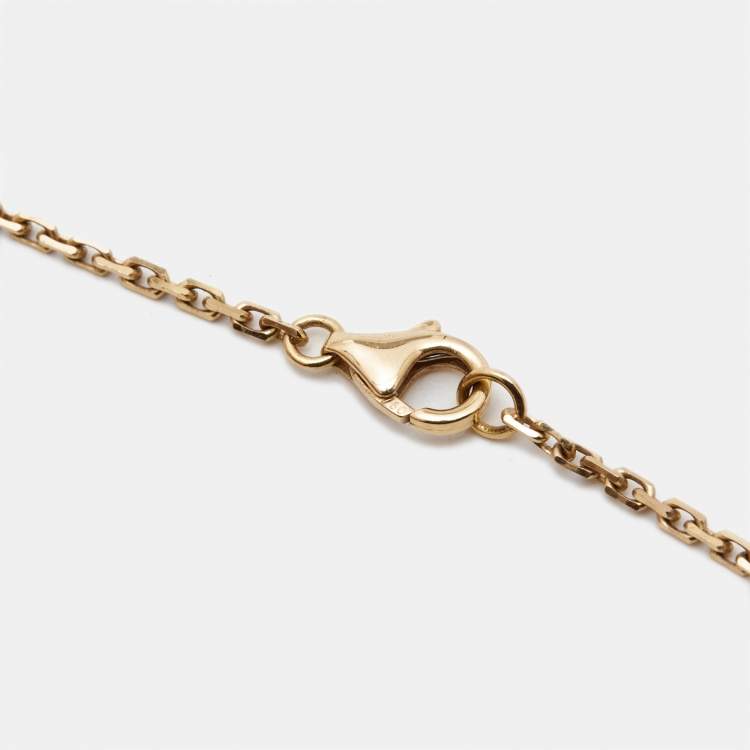 Pre Owned Cartier Love Diamond 18k Rose Gold Necklace