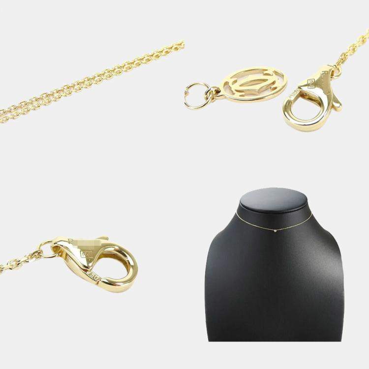 Pre Owned Cartier 18K Yellow Gold and Diamond D'amour Pendant Necklace
