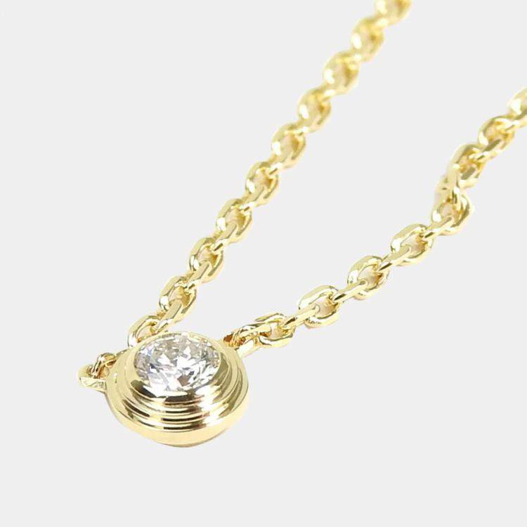 Pre Owned Cartier 18K Yellow Gold and Diamond D'amour Pendant Necklace