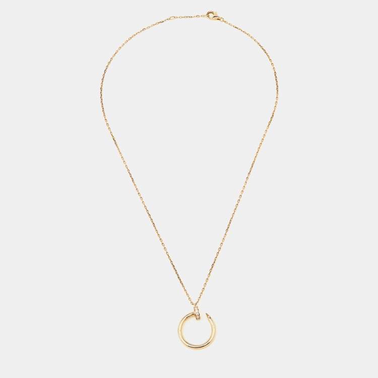 مملوكة مسبقًا Cartier Juste Un Clou Diamond 18k Rose Gold Necklace