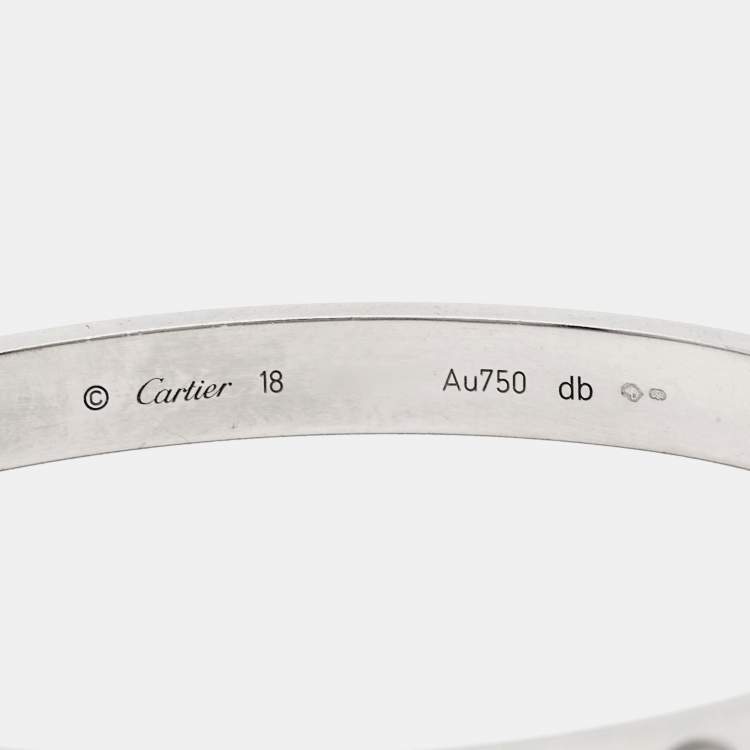 مملوكة مسبقًا Cartier Love 18k White Gold Bracelet 18