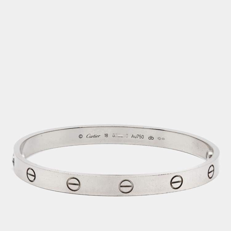 مملوكة مسبقًا Cartier Love 18k White Gold Bracelet 18