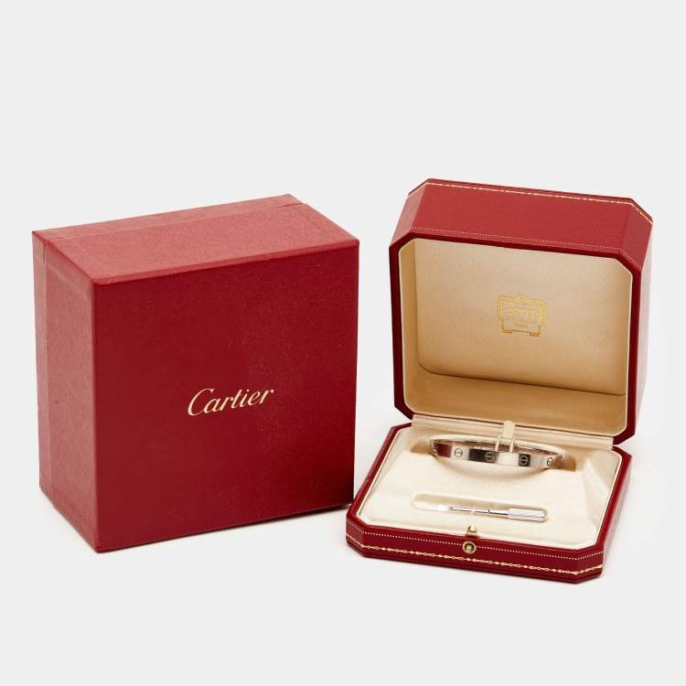 مملوكة مسبقًا Cartier Love 18k White Gold Bracelet 18