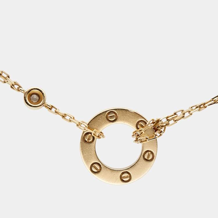 Pre Owned Cartier Love Diamond 18k Yelllow Gold Bracelet
