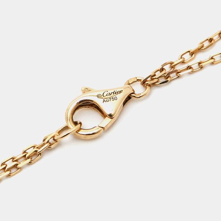 Pre Owned Cartier Love Diamond 18k Yellow Gold Necklace