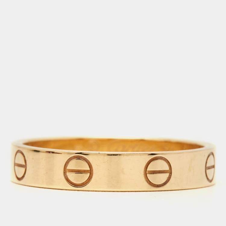 مملوكة مسبقًا Cartier Love 18k Yellow Gold Wedding Band Ring Size 54