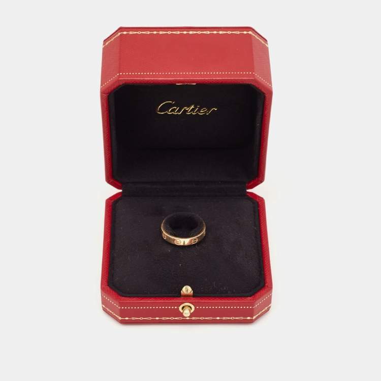 مملوكة مسبقًا Cartier Love 18k Yellow Gold Wedding Band Ring Size 54