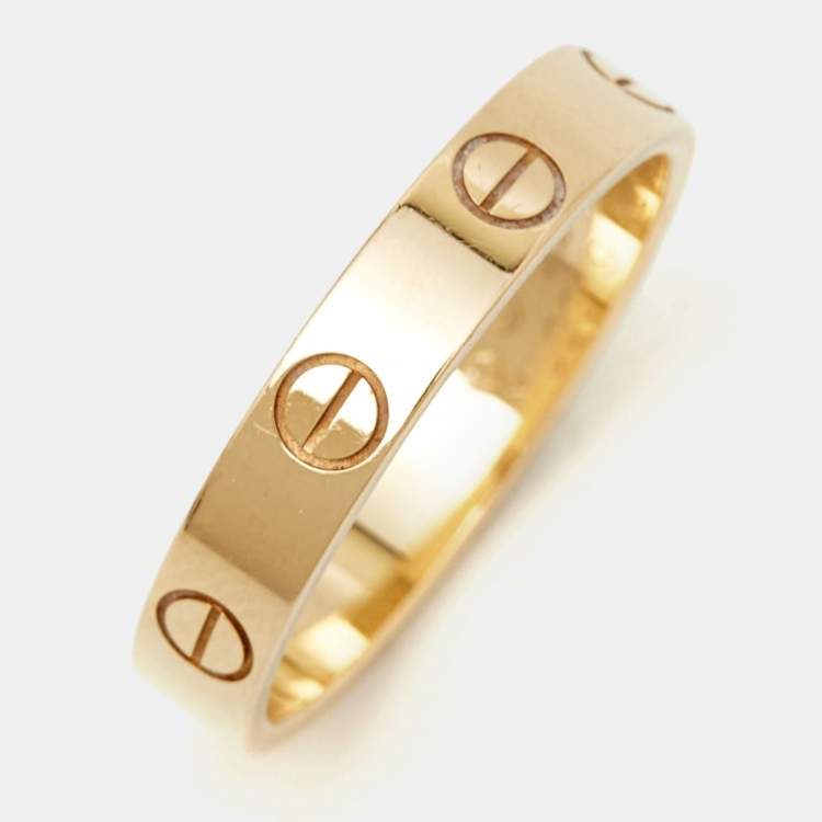 مملوكة مسبقًا Cartier Love 18k Yellow Gold Wedding Band Ring Size 54