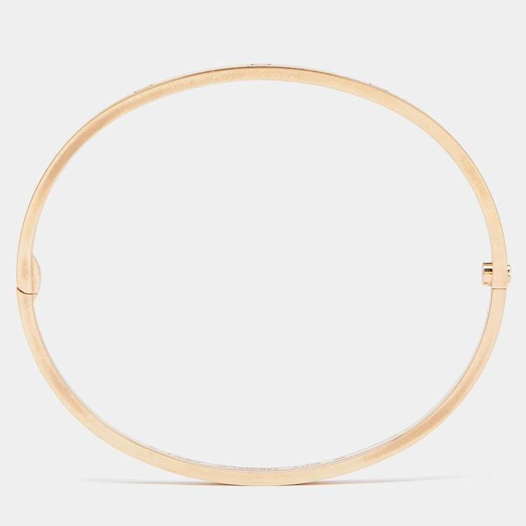 Pre Owned Cartier Love 18k Rose Gold Small Model Bracelet 19