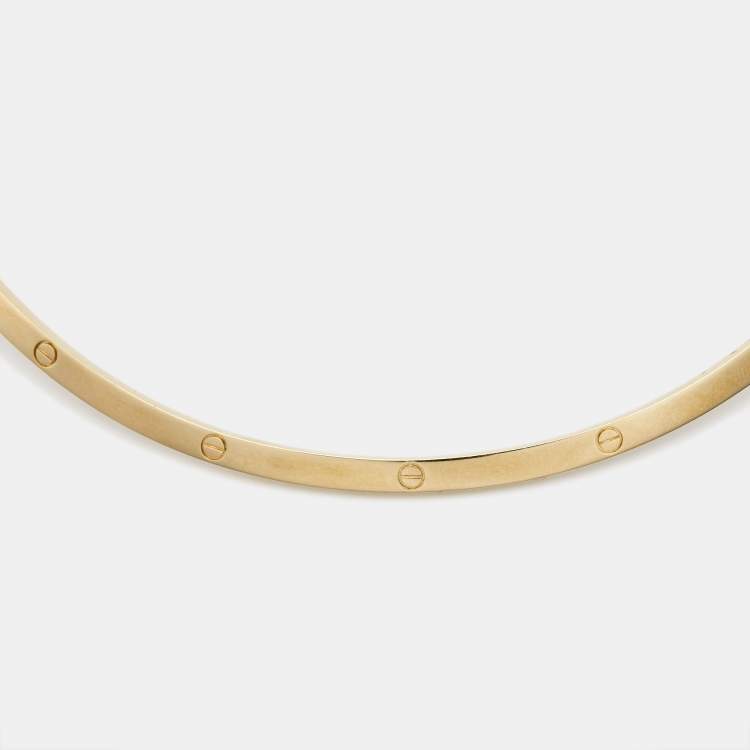 Pre Owned Cartier Love 18k Yellow Gold Collar Necklace