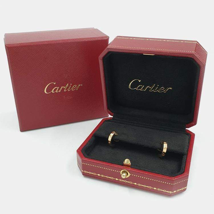 مملوكة مسبقًا Cartier 18K Rose Gold Love Hoop Earrings