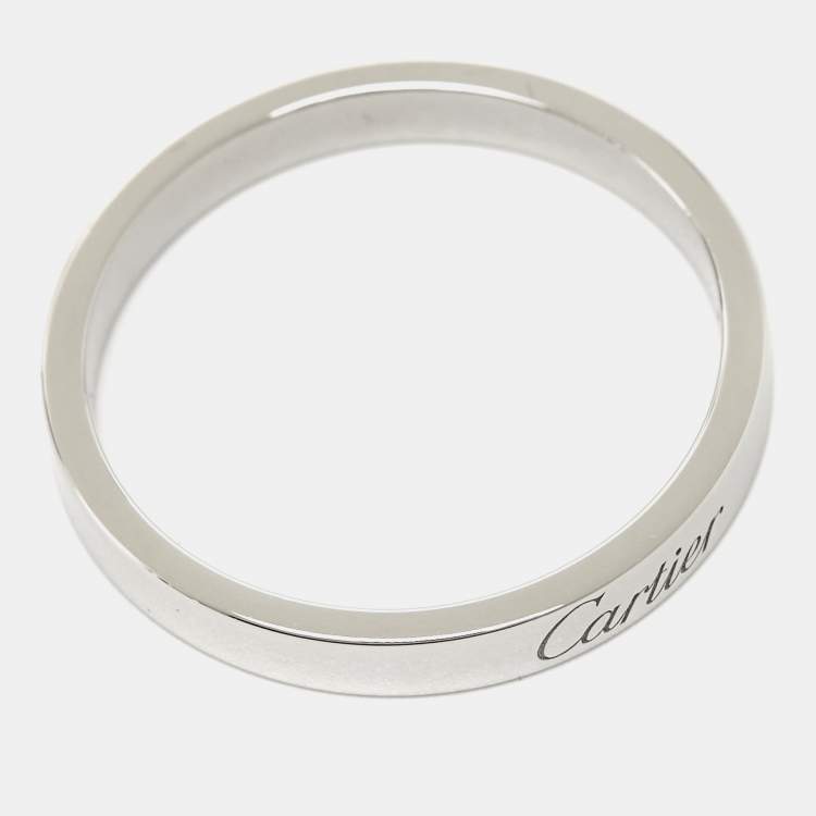 Pre Owned Cartier C De Cartier Platinum Wedding Band Ring EU 64