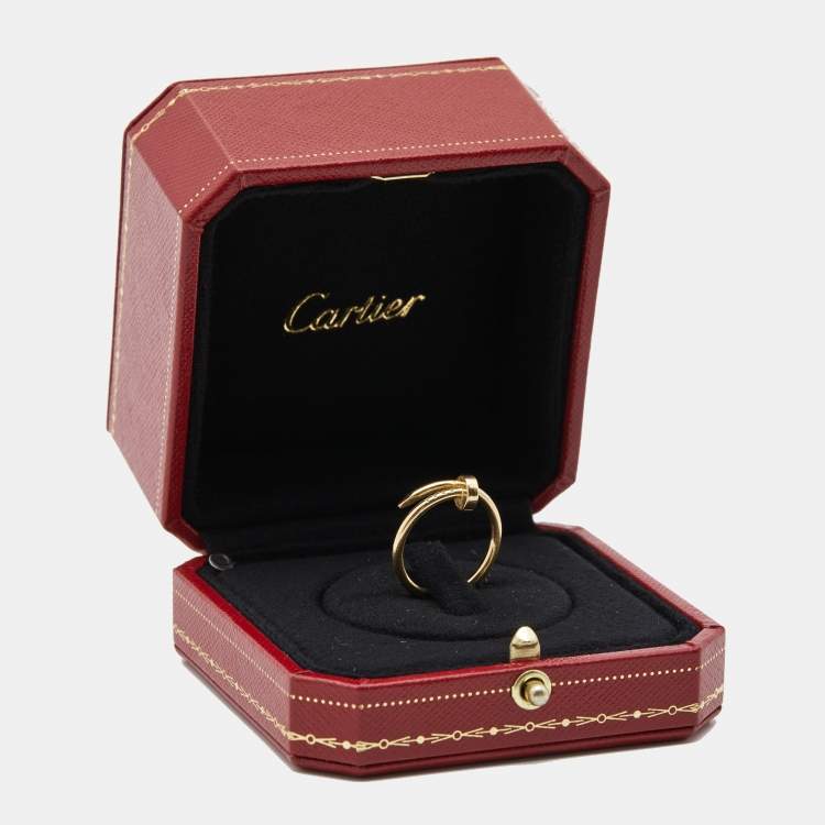 Pre Owned Cartier Juste Un Clou 18k Yellow Gold Small Model Ring Size 51
